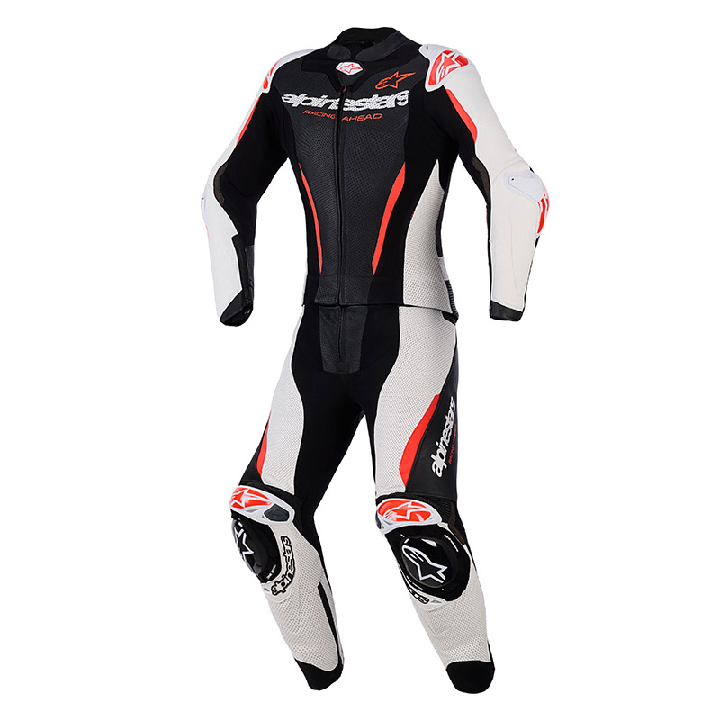 Traje Divisible Alpinestars Stella GP-R7 blanco rojo fluo
