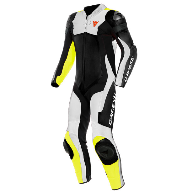 Tuta 1pc Traforata Dainese Assen 2 bianco giallo