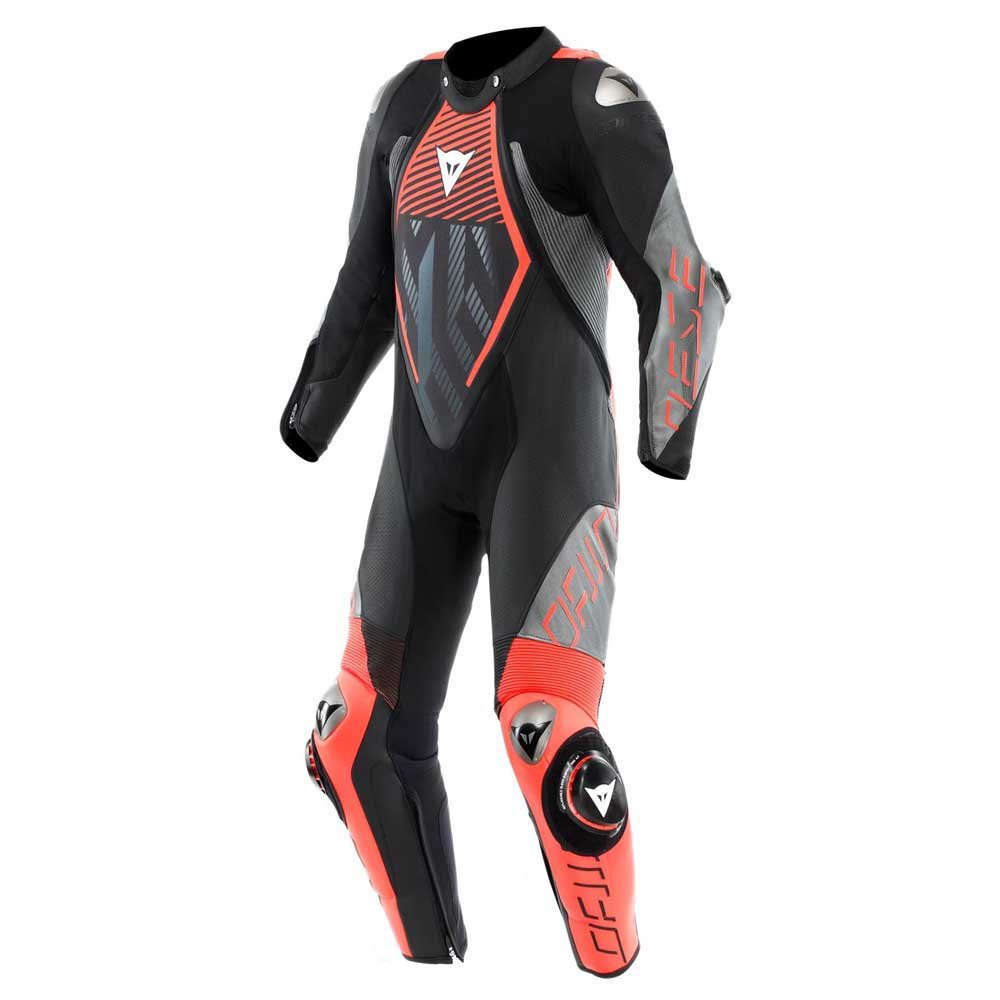 Dainese Audax D-zip Perforated Suit Red