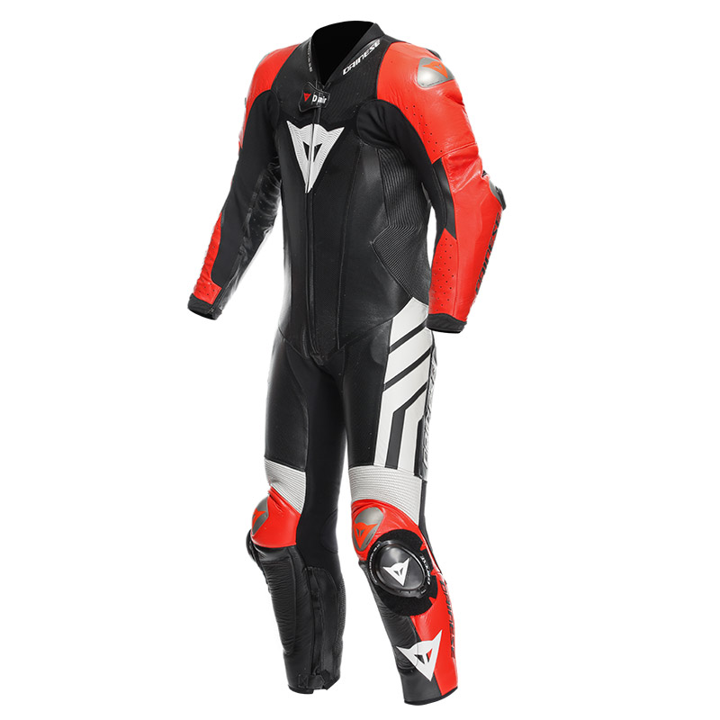 Tuta Dainese Mugello 3 Perforated D-Air rosso fluo