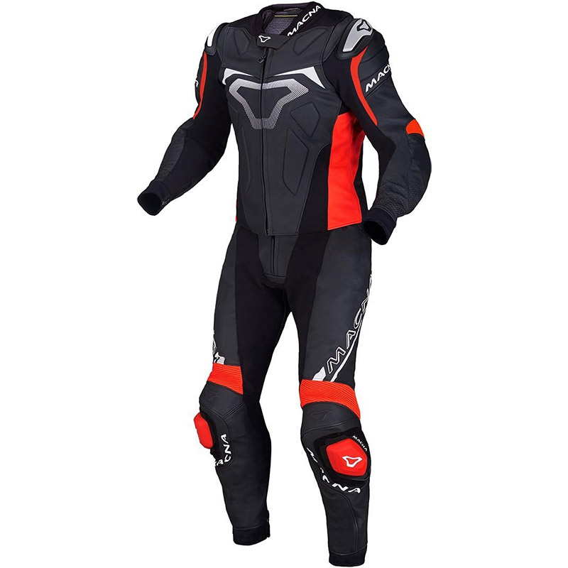 Macna Voltage 2pc Suit Black Fluo Red