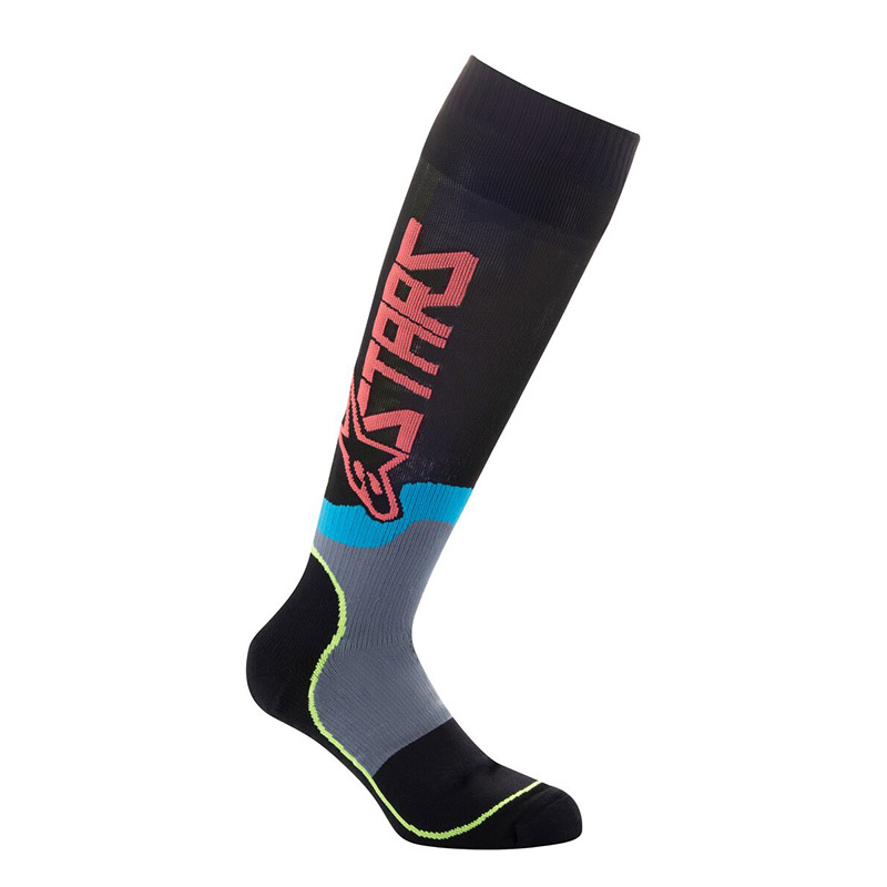Alpinestars Mx Plus 2 Socks Yellow Fluo Coral