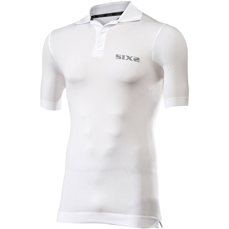 SIX2 Polo T-Shirt weiß
