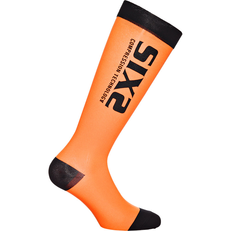 Six2 Recovery Socks Orange Black SX-RECOVERY-SOCKS-OB Underwear | MotoStorm