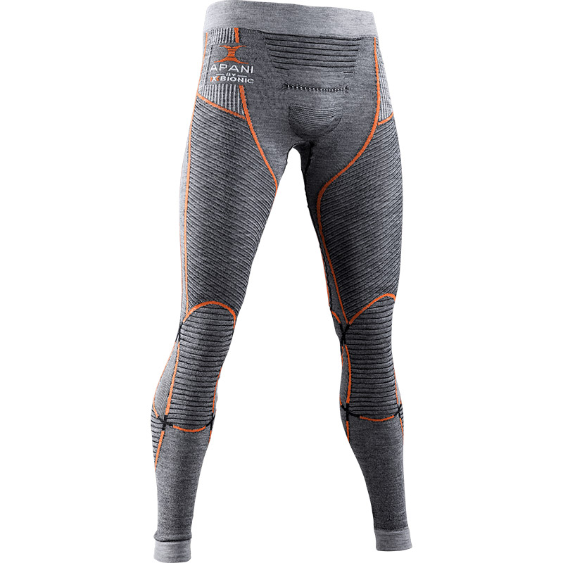 Pantaloni X-Bionic Merino arancio grigio