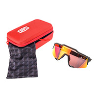 100% Speedcraft SL Soft Tact Noir Hiper Rouge - 2