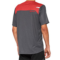 100% Airmatic Ss Jersey Red Charcoal