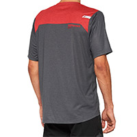 100% Airmatic Ss Jersey Red Charcoal - 2