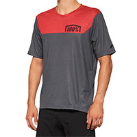 100% Airmatic Ss Jersey Red Charcoal
