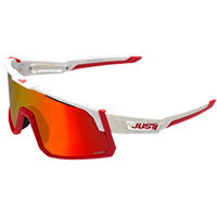 Gafas de sol Just-1 Sniper blanco rojo espejadas