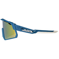 Gafas de sol Just-1 Sniper azul blanco espejo oro