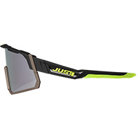 Just-1 Sniper Sunglasses Black Yellow Grey Mirrored - 2