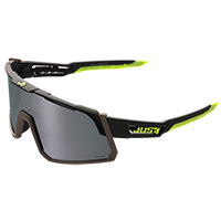 Just-1 Sniper Sunglasses Black Yellow Grey Mirrored