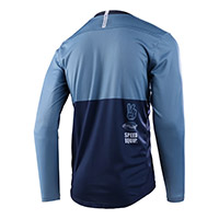 Maglia Troy Lee Designs Flowline Ls Scripter Blu - img 2