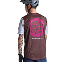 Troy Lee Designs Flowline Flipped JR Camiseta marrón