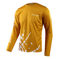 Maillot Troy Lee Designs Flowline Ls Big Spin Jaune