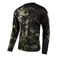 Camiseta Troy Lee Designs Flowline LS Covert verde