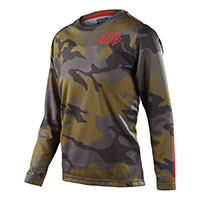 Troy Lee Designs Flowline Spray LS Kindertrikot weiß