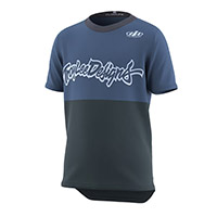 Troy Lee Designs Flowline Ss Jr Scripter Jersey Blue Kid