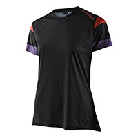 Maglia Donna Troy Lee Designs Lilium Rugby Ss Nero