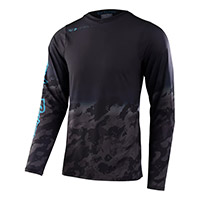 Maillot Troy Lee Designs Skyline Ls Fader Digi Noir