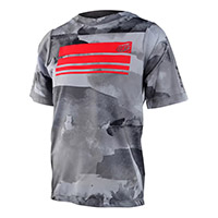 Camiseta Troy Lee Designs Skyline SS Blocks JR gris