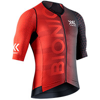Camiseta X-Bionic Dragonfly 5G Full Zip rojo