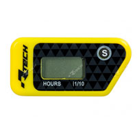 RACETECH WIRELESS ERASABLE HOUR METER YELLOW