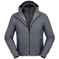 Chaqueta con capucha Spidi Rain gris