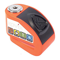 Bloqueo de disco de alarma Kovix KD6 naranja fluo