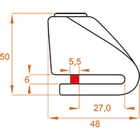 Kovix KN1 Disc-Sperre orange fluo - 2