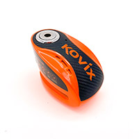 Bloqueo de disco con alarma Kovix KNX6 naranja fluo