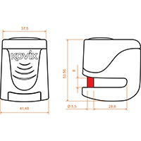 Kovix Ks6 Alarm Disc Lock Orange Fluo - 2