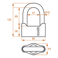 Kovix Ksu69 U-lock - 2