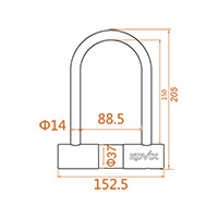 Kovix Ktl14-150 U-lock Allarmata Nero - img 2