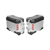 Maletas Laterales Loboo Pike Tracker 35/30LT Plata
