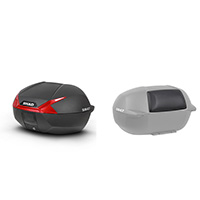 Shad Sh47 Top Case Black Red + Backrest