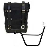 Unit Garage Side Pannier Canvas + Left Subframe Triumph Scrambler/bonneville Black