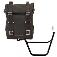 Unit Garage Side Pannier Canvas + Left Subframe Triumph Scrambler/bonneville Green Brown