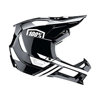 Casco 100% Trajecta negro blanco