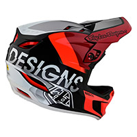 Troy Lee Designs D4 Composite Qualifier Red Silver - 3