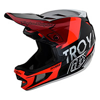Troy Lee Designs D4 Composite Qualifier rojo plata