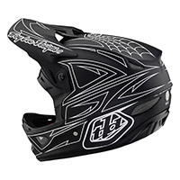 Casque Troy Lee Designs D3 Fiberlite Spiderstripe noir - 2