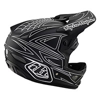 Troy Lee Designs D3 Fiberlite Spiderstripe Helmet Black - 3