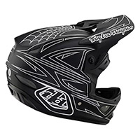 Casco Troy Lee Designs D3 Fiberlite Spiderstripe negro - 3