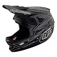 Troy Lee Designs D3 Fiberlite Spiderstripe Helmet Black