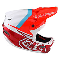 Troy Lee Designs D3 Fiberlite Slant Helmet Red - 2