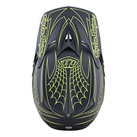 Troy Lee Designs D3 Fiberlite Spiderstripe jaune - 3