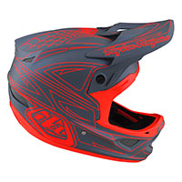 Troy Lee Designs D3 Fiberlite Spiderstripe Red - 2