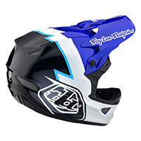 Casque Troy Lee Designs D3 Fiberlite Volt Bleu